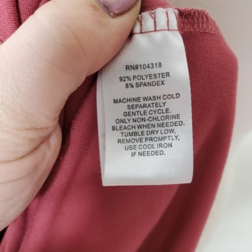 Allison Britney Mauve Pink Bell Sleeve VNeck Dress - Picture 4 of 4
